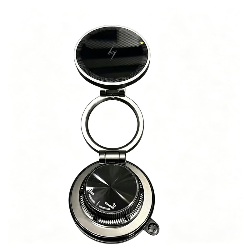 15W Fast Wireless Car Charger, Magnetic Dashboard Phone Holder, 360 Rotating Foldable Bracket, Compatible with MagSafe, Strong N52 Magnet & Gel Suction for iPhone17/16/15 pro and Samsung Smartphones