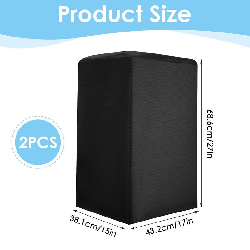 [AUSTRALIA] - Speaker Cover, Outdoor Speaker Covers for PA/DJ Lightweight Powered Speaker, UV Protection Water Resistant Dustproof 210D Oxford Cloth Speaker Covers (2 PCS) (Black, 12 Inch) Black 