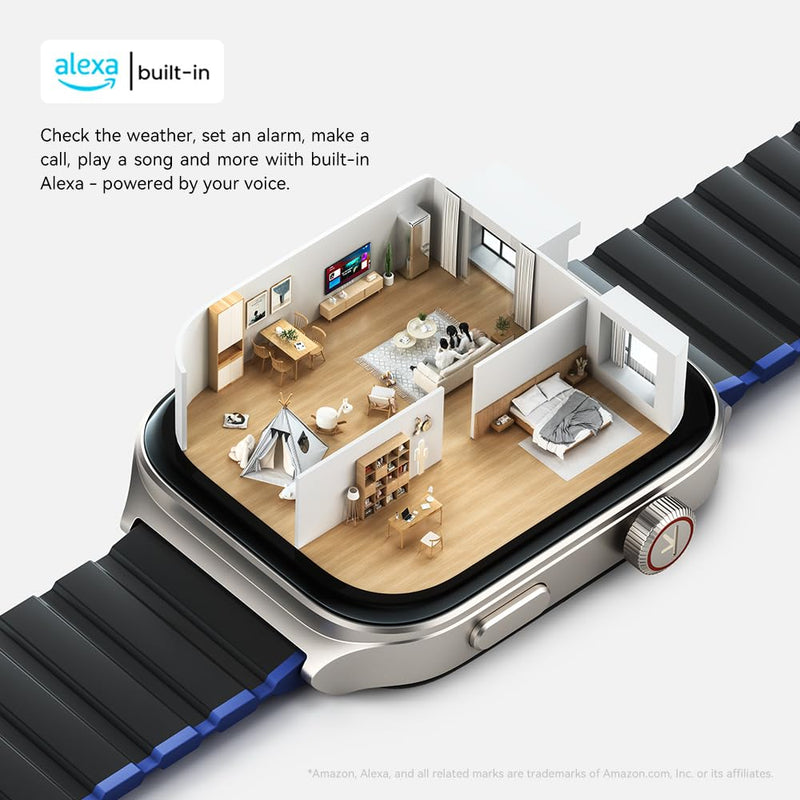 Smartwatch for Men Women(Answer/Make Call), Smart Watches Compatible with Android & iPhone, 2.01'' AMOLED Display Fitness Tracker Watch with Alexa, Heart Rate/Sleep/SpO2 Monitor, 3ATM Waterproof