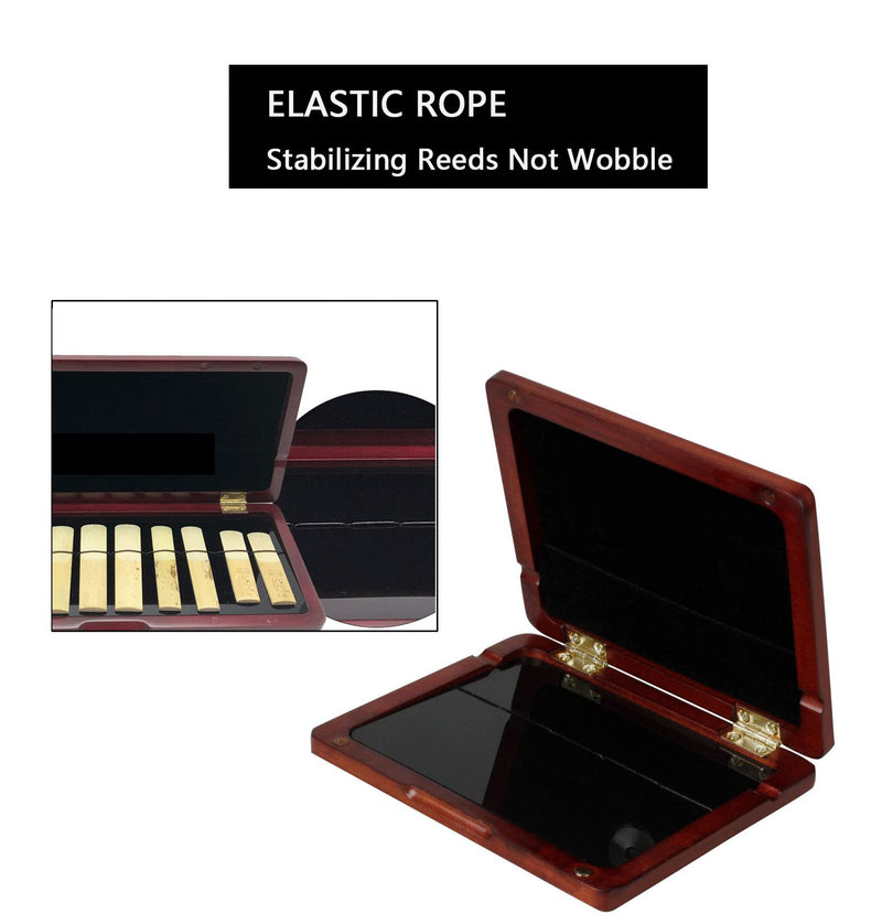 Maroon Color Reed Box Clarinet Reed Storage Case Reeds Holder for 6pcs Clarinet Reeds Woodwind Accessories