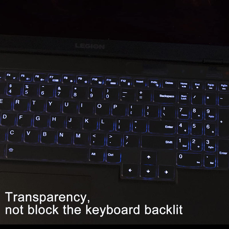 Keyboard Cover for 2022 2021 Latest 15.6 17.3 Lenovo Legion 5 5i 5p 5pi 7 7i Gaming Laptop, Legion 5 Pro 15.6 16, IdeaPad Gaming 3 3i Laptop, Legion 7 7i US Keyboard Cover (Transparent) Clear