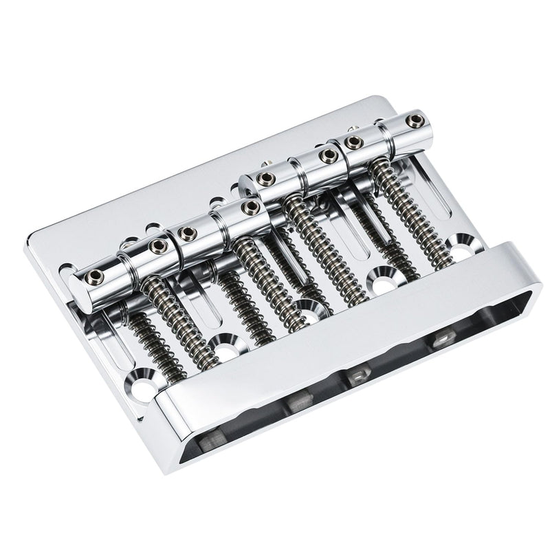 [AUSTRALIA] - QWORK Bass Bridge Guitar Bridge for 4-String Bass - Compatible with Fender Precision & Jazz Basses, 19mm String Spacing, Adjustable Height & Intonation 