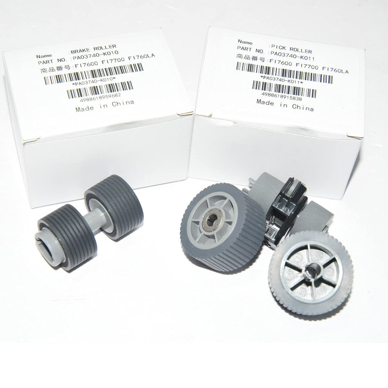 TECHNOLOGY 1set PA03740-K010 PA03740-K011 for Fujitsu Fi-7600 Fi-7700 Fi-7700S Scanner Brake Roller Pick Roller