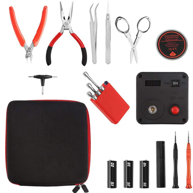 Leeko Coil DIY 5-in-1 Tool Electronic Cigarette Kit Mini Coil Multi Tool Changing Accessory Set (Black) Kit V3