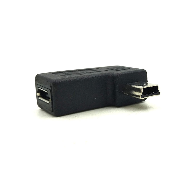Duttek Micro USB to Mini USB Combo Adapter, Right Angle 90 Degree 1 pc Mini USB Male to Micro USB Female Adapter + 1 pc Mini USB Female to Micro USB Male Adapter Converter