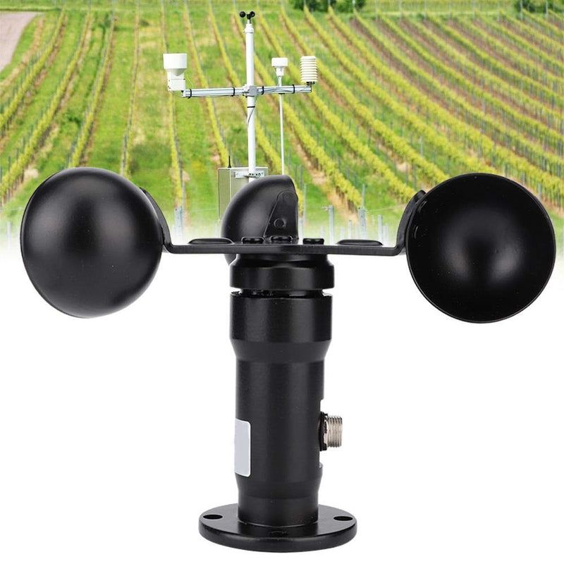 MAGT Wind Speed Sensor, Pulse Signal Output Aluminium Alloy Wind Speed Meter Practical Wind Gauge Anemometer 3 Cups