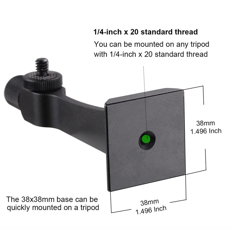 Binocular Tripod Adapter Quick Release with 38mm Mounting Base 1/4-20 Inch Thread Removable Accessories for 8x42 10x50 12x60 15x56 15x60 15x70 20x60 25x70 Roof and Porro Binoculars.