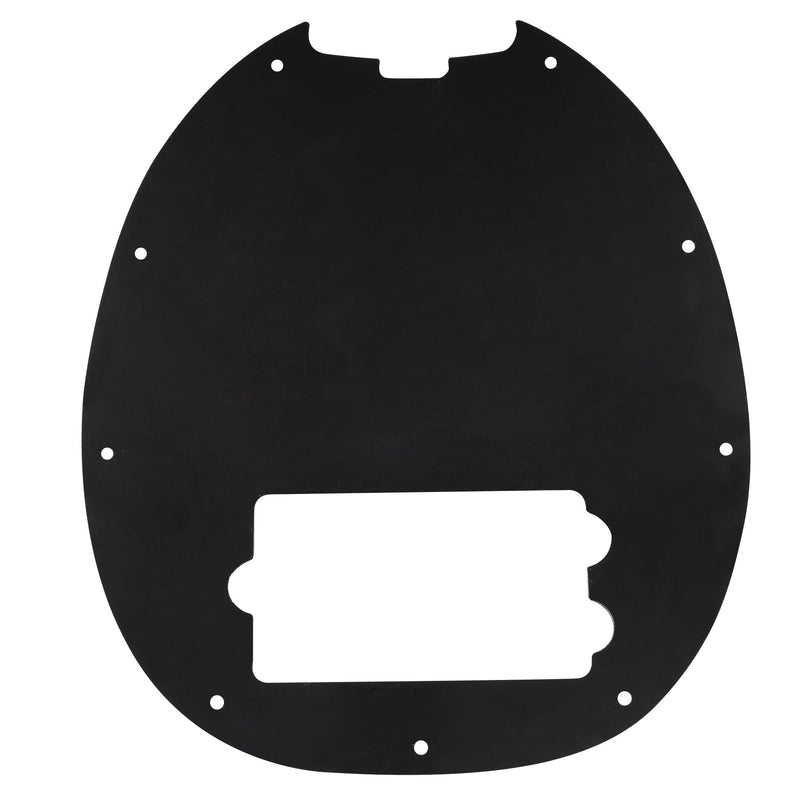 Musiclily 9 Hole Bass Pickguard for MusicMan MM StingRay 4 String Bass Guitar, 4Ply Black Pearl