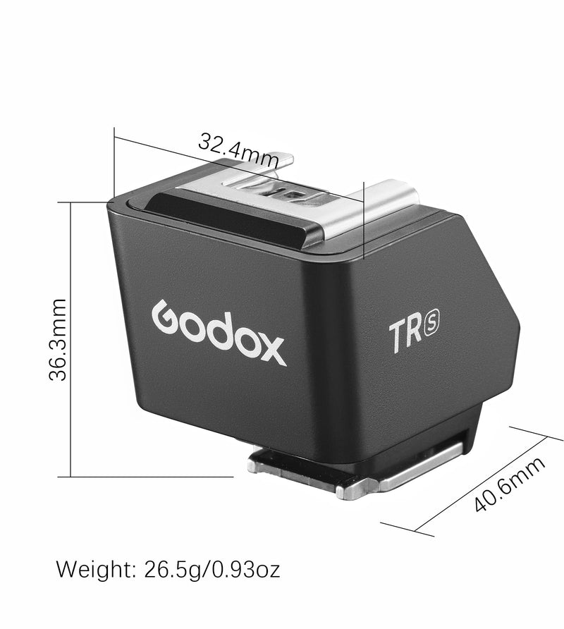 Godox TR-S TRS TTL Hot Shoe Riser for Sony TTL System, Compatible with Sony iT20-S iT22-S iT30pro-S Mini Flash, Support TTL Function and High Speed Sync