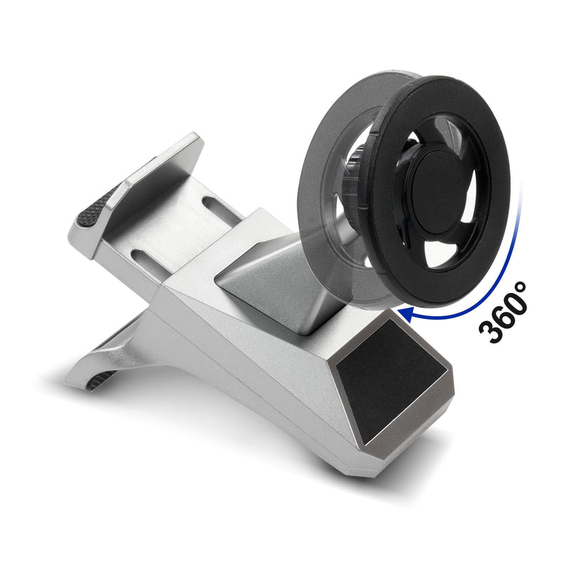 Magnetic Phone Mount for 2024-2026 Tesla Cybertruck Accessories | Fit 2024-2026 AWD(Dual Motor/Premium) & Cyberbeast, 360° Adjustable Interior Cell Phone Holder Mount with Magnetic Ring