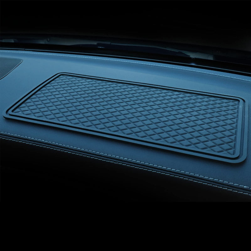 1 PC Car Dashboard Non Slip Mat, 11.8In x 5.7In Anti-Slip Phone Hold Dashboard Sticky Pad for Radar Detector, Cell Phone, Keys, Glass, Mirrors, Metal (Black) No Diamond