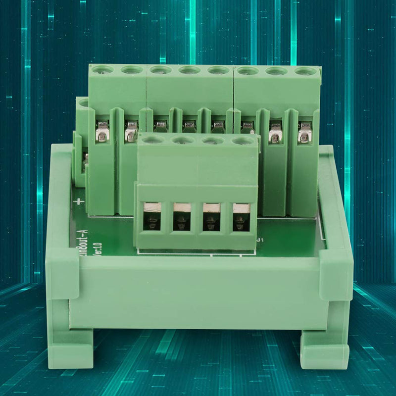 Module Board 2 in 8 Pin Module Breakout Board DIN Rail and Panel Mount Power Distribution
