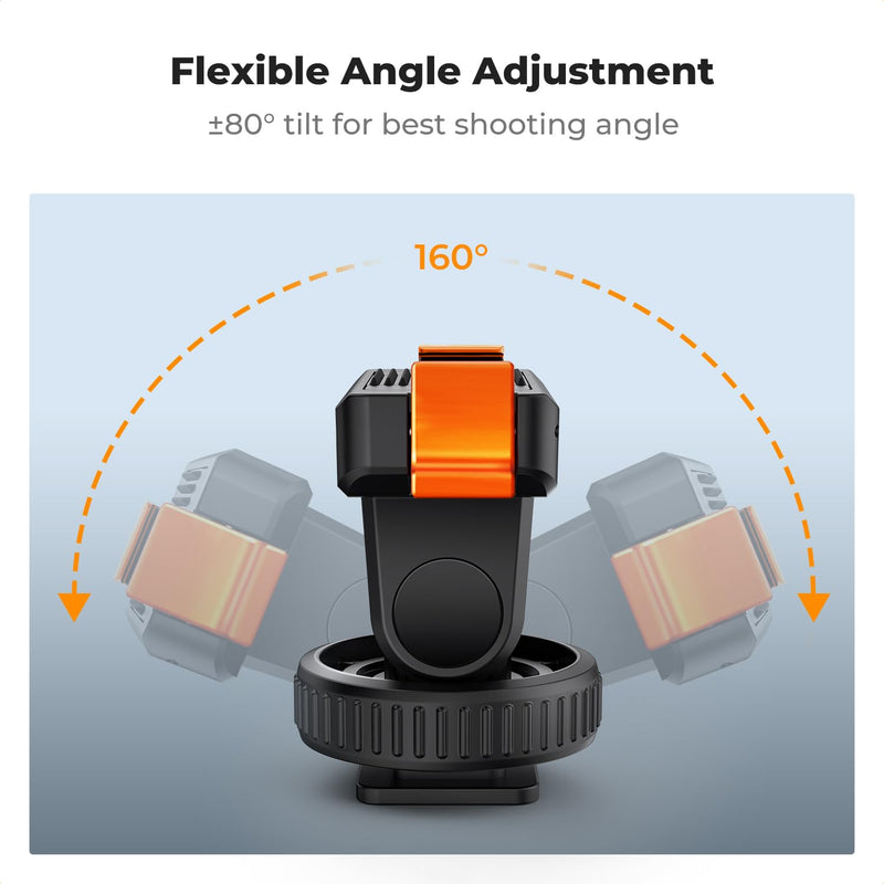 K&F CONCEPT Cold Shoe Action Camera Magnetic Quick Mount Holder, Tripod Mount for DJI Osmo Action 5 Pro Hot Shoe Camera Adapter with 1/4" Screw Hole for Osmo Action 3/4 DSLR Photography Accessories