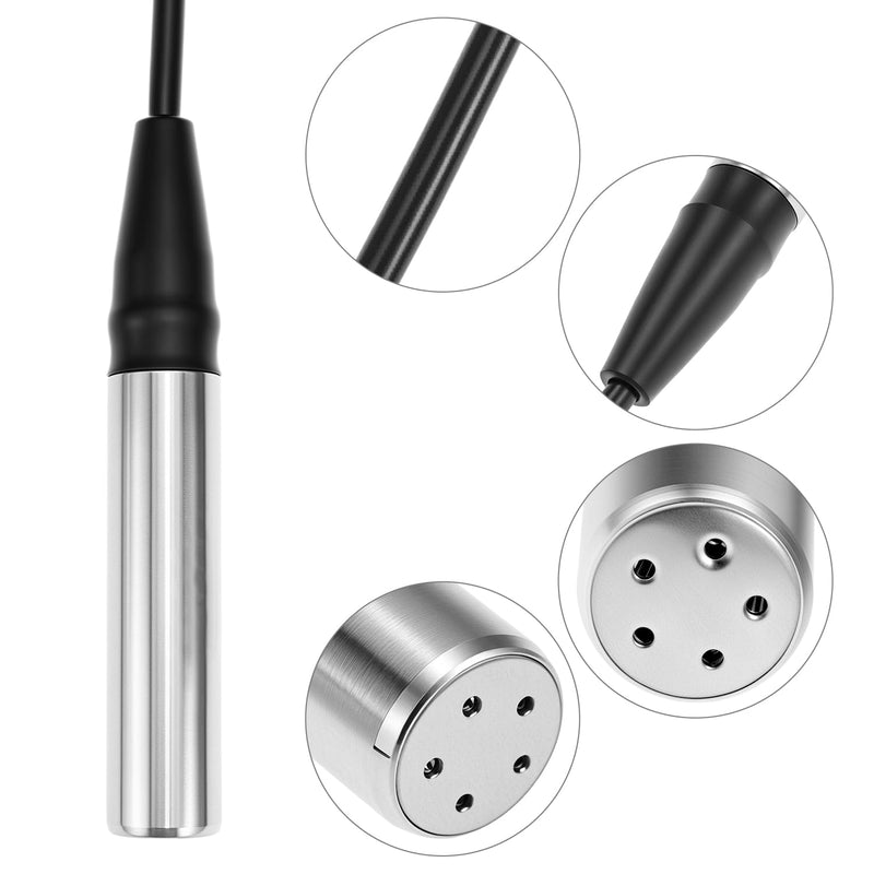 QWORK® Level Sensor DC 12-30V 4-20mA, Stainless Steel Water Level Sensor with 0-5 m Range, Level Indicator Water Tank, for Digital Display, Industrial Applications