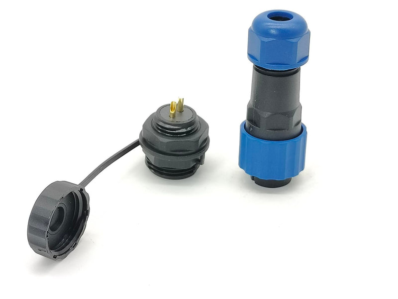 Aviation Plug SP17 IP68 2 Pin SP17 Series 2 Pin Female Plug and Male Round Socket Waterproof Connector Satellite Cable Connector SP17 2pin
