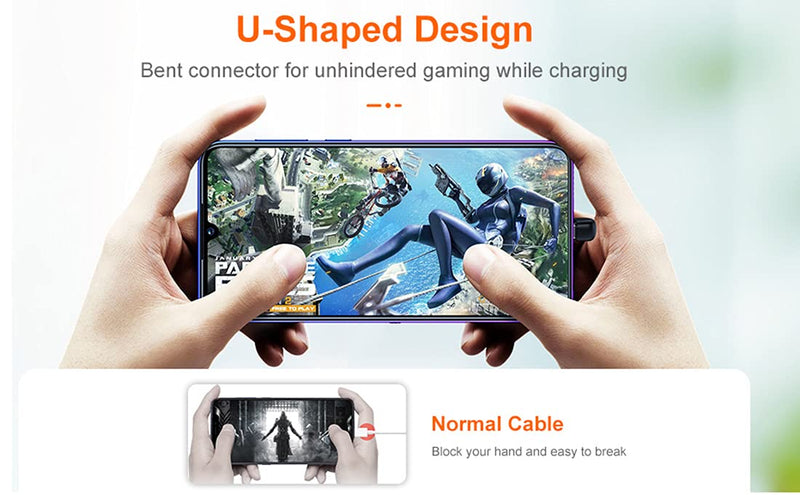 Traovien USB C 180 Degree Adapter, (2 Pack) USB Type C U Shape Adapter,180 Degree USB C Male to USB 3.0 A Female Adapter Convertor Extension for Laptop, Tablet, Mobile Phone