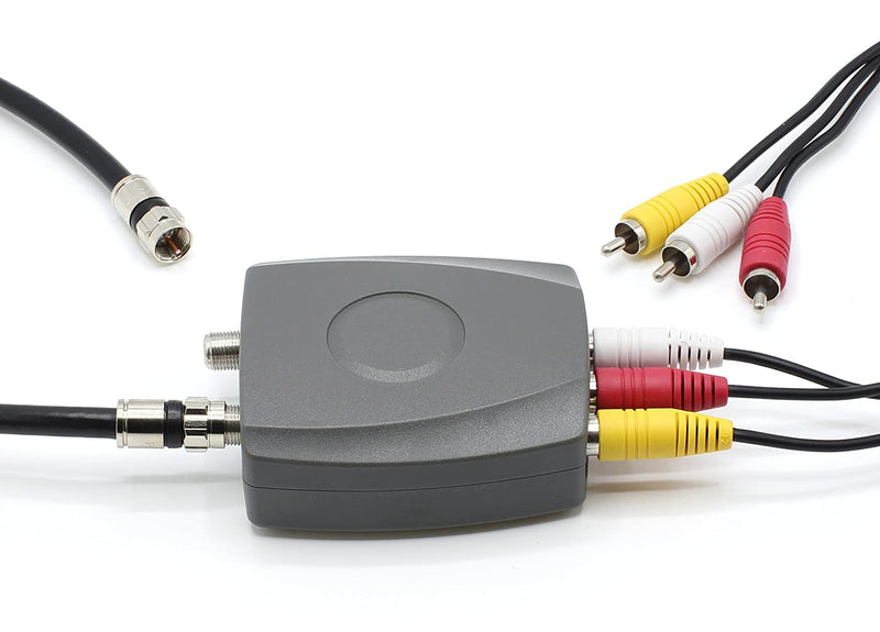 THE CIMPLE CO RF Modulator - RCA Composite to RF Coaxial - Converts Standard Definition Signals to Coax, Includes AV Cable
