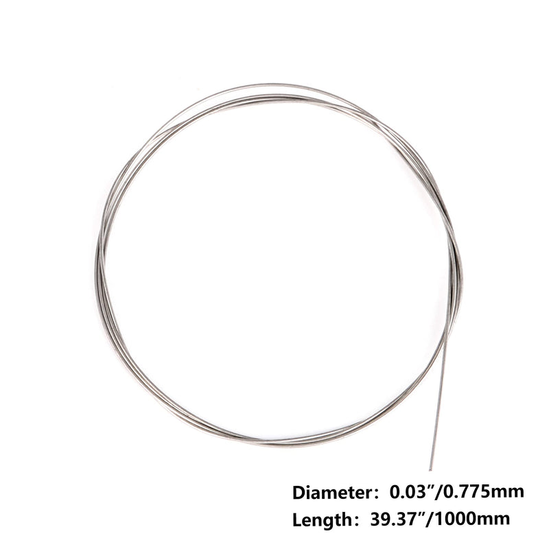 [AUSTRALIA] - Bstinay 2PCS 1m 13# Steel Piano Music Wire for Replacement of Broken Strings Dia 0.775mm Silver 