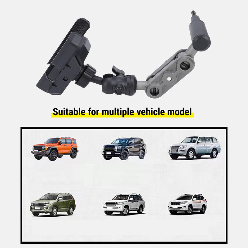 Car Grab Handle Phone Holder, Metal Universal A Pillar Mount for All Smartphones 360 Rotation (A Pillar Phone Mount)