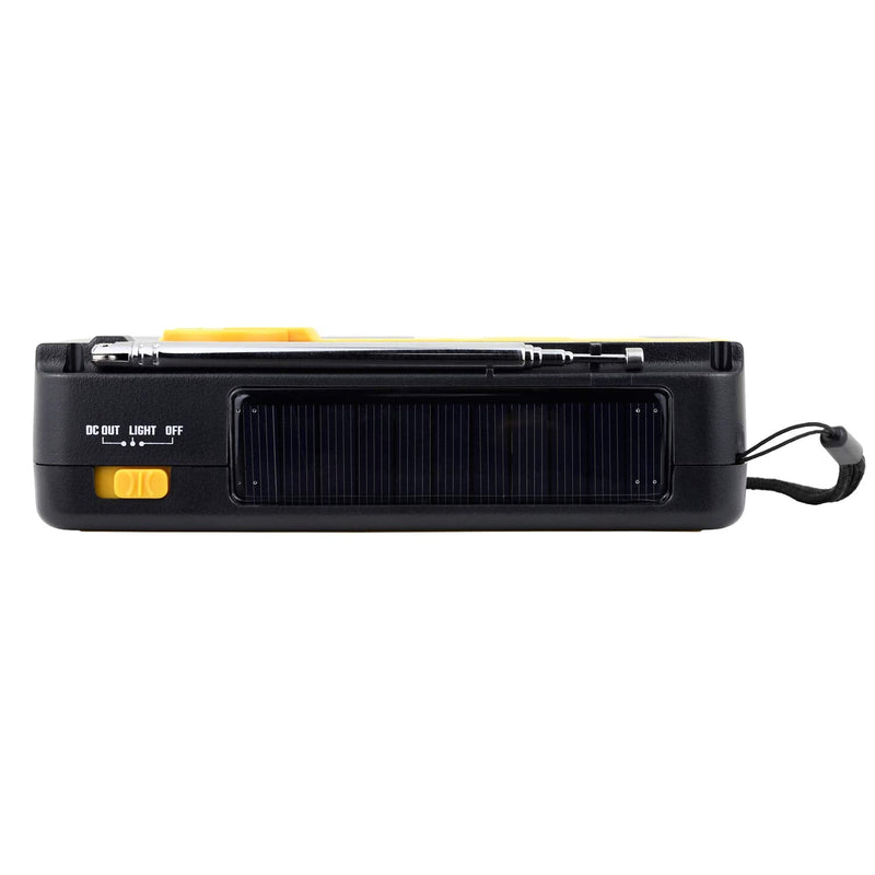 Kaito Voyager ECO Emergency Radio KA336 AM/FM NOAA Weather Alert 5-Way Powered Solar Crank Radio Receiver with LED Flashlight and USB Mobile Phone Charger Yellow