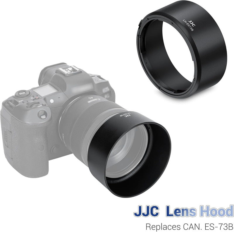 [AUSTRALIA] - JJC ES-73B Reversible Lens Hood Shade Protector for Canon RF 45mm RF45mm F1.2 STM Replaces Canon ES73B, Compatible with 67mm Filters & Lens Caps, No Vignetting Round Shape 
