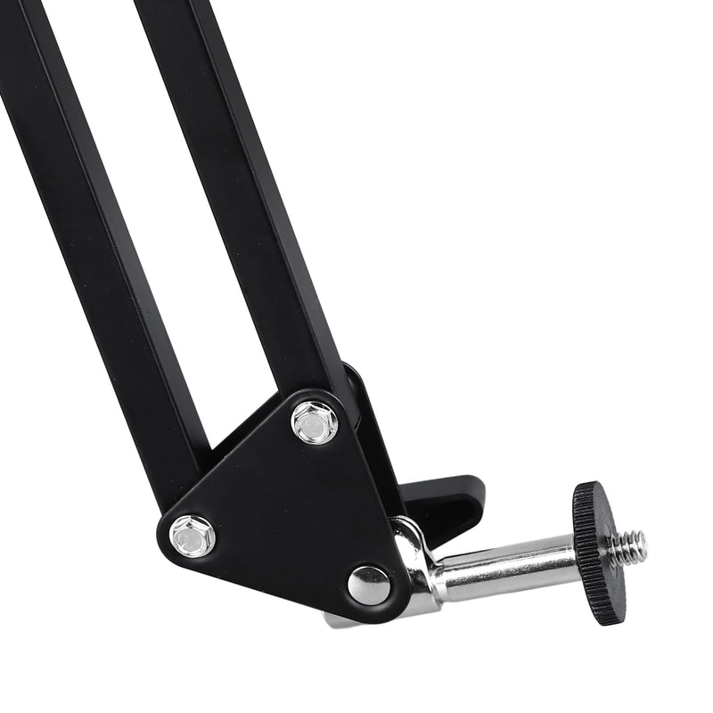 [AUSTRALIA] - Microscope Articulated Arm Stand, 360° Rotation HDMI USB Camera Lens Holder with 50mm Lens Fixing Ring and Clamp Universal Telescopic Folding Electronic Soldering Repairing Stand 