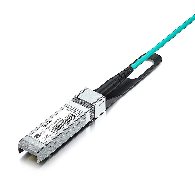 H!Fiber 10G SFP+ AOC Cable, 10Gb SFP+ to SFP+ Active Optical Fiber Cable, OM3 Multimode MMF Fiber Assemblies with SFP+ for Cisco SFP-10G-AOC1M, Ubiquiti UniFi, Supermicro, Mikrotik, 1m (3.3ft) 10G AOC