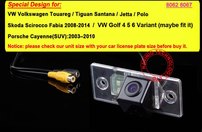 Backup Camera Waterproof Rear-View License Plate Parking Vehicle Camera for VW Scirocco Fabia Seat Tiguan Touareg Santana Golf 5 V Passat Polo Skoda