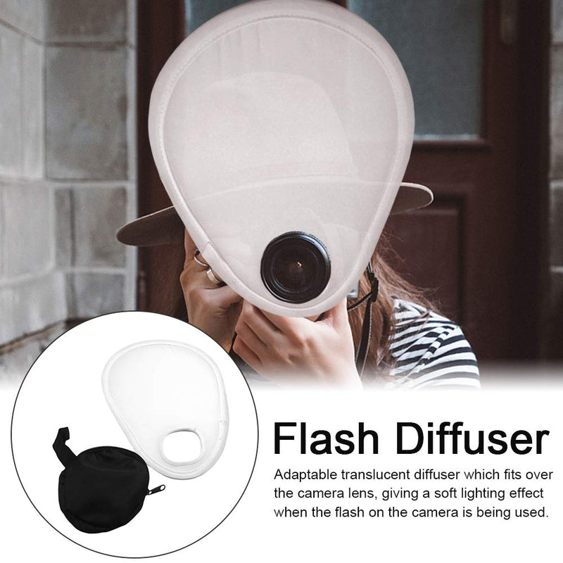 Camera Flash Diffuser,Eliminate Harsh Light and Shadow,Foldable with Storage Bag Easy Install Flash Diffuser Camera Accessories white not null