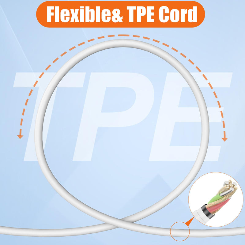16FT Right Angle USB C Cable for Meta Oculus Quest 3 2 Pro Pico 4 VR Link Cable,USB 3.0 High Speed PC Data Transfer Long Extention Cord for Virtual Reality Headset to PC Steam Gaming Accessories White