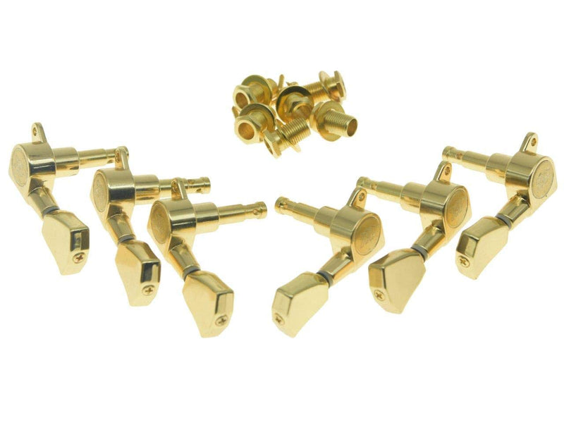 Wilkinson 3x3 Gold E-Z Post Guitar Tuners E-Z Post Guitar Tuning Keys Pegs Machine Heads with Tulip Buttons