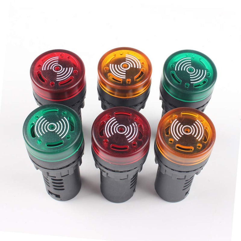 Red Indicator Light with Buzzer DC 24V 22mm Panel Mount Indicator Light for Panel Mount