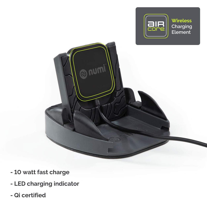 Wireless Charging Smart Dock Plus - Wireless Car Charger and Phone Holder for Car - Qi Wireless Charger Sticks to All Automotive Dashboards – The Ultimate Car Phone Mount (Black)