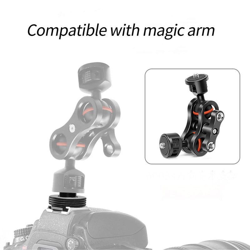 [AUSTRALIA] - [2 Packs]- Atmoshue 1/4" Female Thread to Hot Shoe Adapter, Hot Shoe Mount Adapter with 1/4 to 1/4" Male Screw Adapter for Magic Arm, Monitor, Video Light 