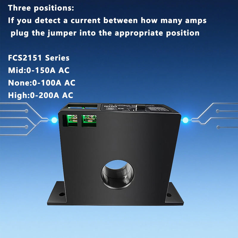 Current Transmitter, FCS2151-SD-420E Current Transducer Transmitter Transformer Sensor AC Current Converter 0-200A