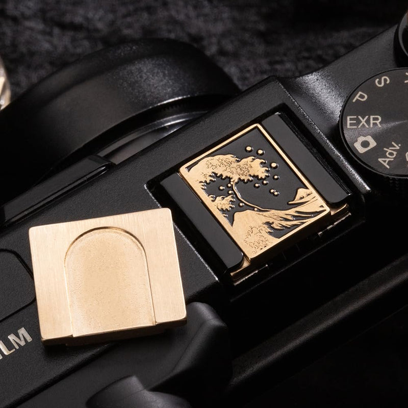 [AUSTRALIA] - Camera hot Shoe Cover and Shutter Buttons Soft Shutter Release Button - Compatible with Fuji xt5 xt50 xt30 xt200 xt100 xpro2 xpro3 (fsh bass Cover) Copper Alloy-Cover 