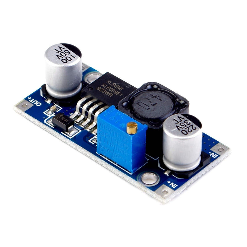 XL6009 DC-DC Buck Converter Module, 3~32V to 5~35V 4A Adjustable Step Up Voltage Regulator DC Converter Module for Arduino Raspberry DIY Projects Crafts
