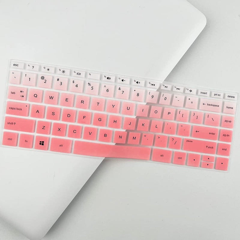 Keyboard Cover for HP Pavilion x360 14 & HP Laptop 14 14-dk 14m-dh 14-dq 14-fq 14-cd/ce/cf 14t-dh200 14-dq2053cl 14-dk0002dx 14m-dh1003dx 14t-dq300 14z-fq000 14m-cd0003dx 14-fq0032ms 14-cf2033wm GradualPink