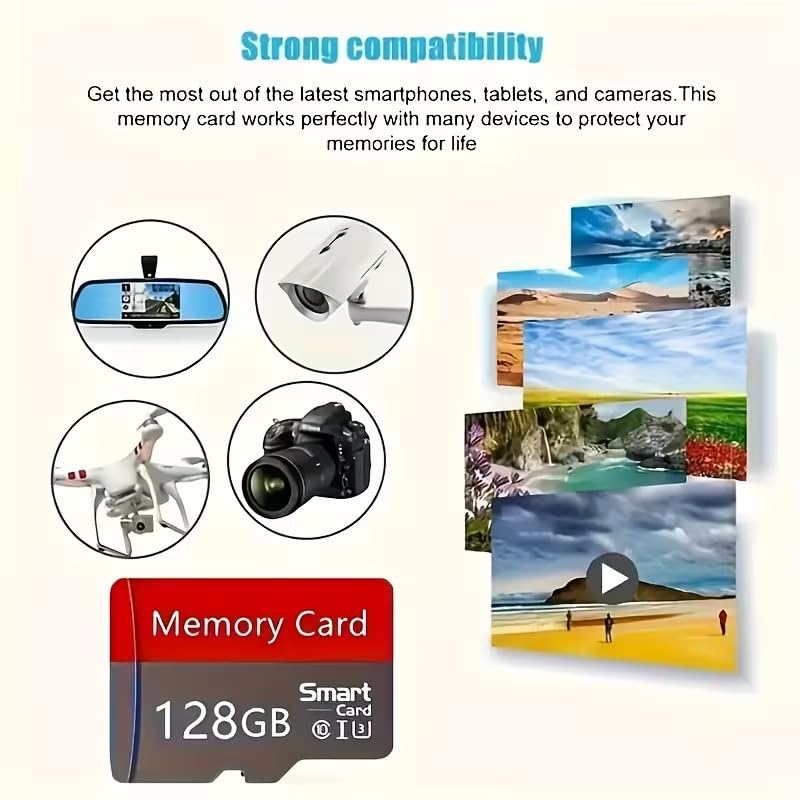 1Pc Memory Card/Tf Card Red and Gray TF Cards, High-Speed Class 10 U3 Mini SD Cards 32GB Capacities, Providing Reliable and Secure Performance for Smart Phones, Tablets, Cameras, Surveillance Cameras