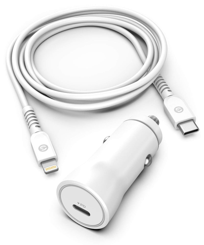 Galvanox Ultra-Fast iPhone Car Charger with Lightning to USB Type-C Cable (MFi Apple Certified) Rapid Charging Power Adapter (for iPhone 14/13/12/11,Pro/Pro Max/Plus/SE, iPad)