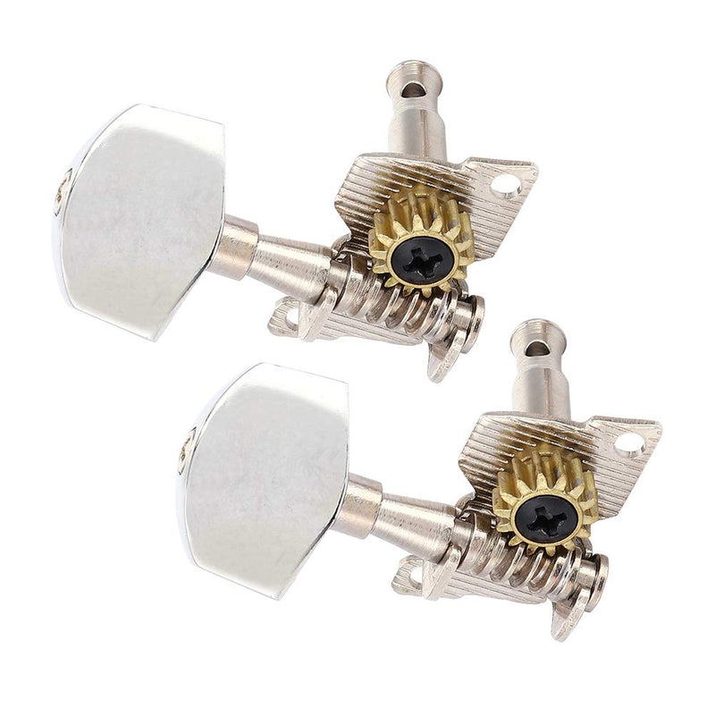 Ukulele Tuning Pegs,2L2R Silver Classical Tuning Pegs Machine Heads Ukulele DIY Parts Playing Accessories