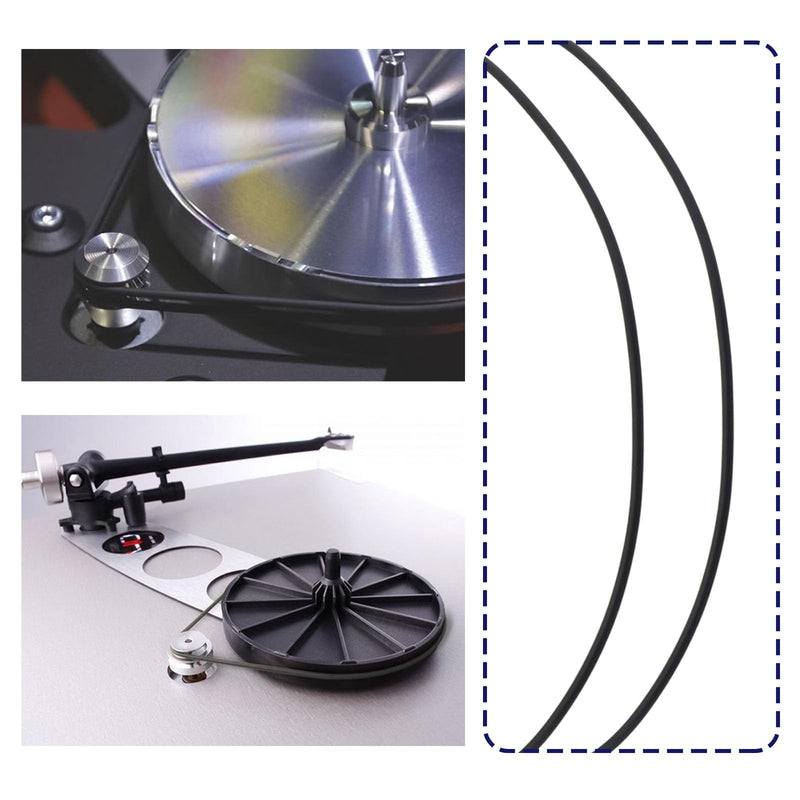 2pcs Turntable Drive Belt Elasticity Belt Record Player Belt Replacement Rubber Belt Compatible with Rega Turntables Wire Diameter 1.8mm Inner Diameter 109mm