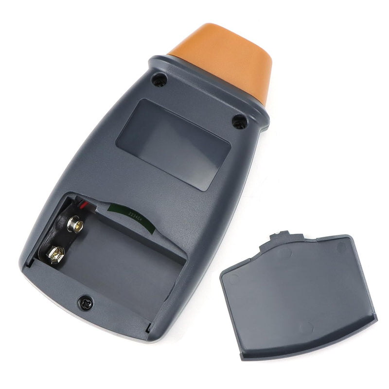 QWORK® Digital Tachometer, Non-Contact Laser Photo Tachometer, Large LCD Display, Batteries Not Included