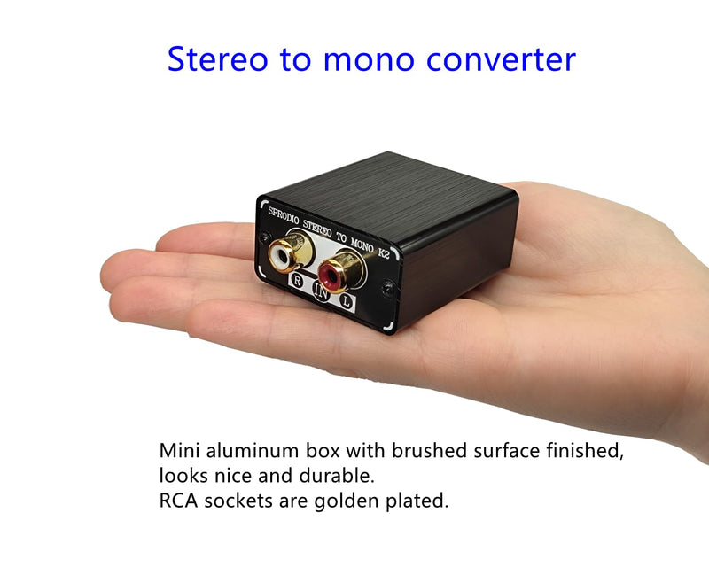 [AUSTRALIA] - SPRODIO Single Stereo to Dual Mono Audio Converter Mono Out，RCA L/R Audio Adapter Stereo to Mono summing K2 