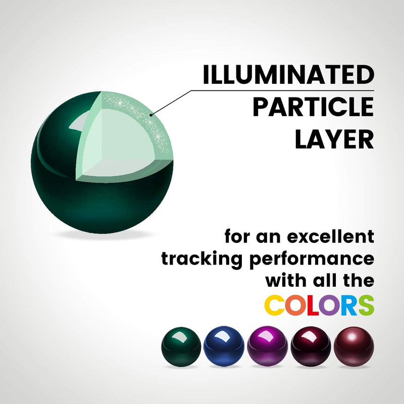 Perixx Peripro-303GLG Trackball, 1.34 Inch Replacement Ball for Perimice and M570, Glossy Green