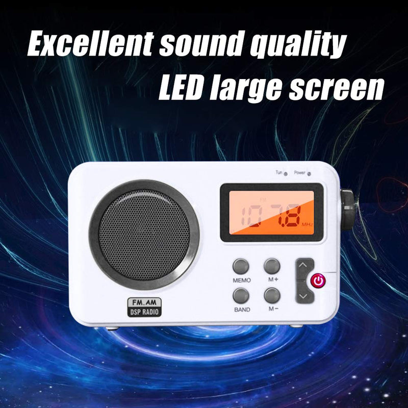 Radio - Shower Radio Speaker, AM/FM Radio with LCD Display, Portable Stereo Radio with Earphone Port for Home, Beach, Hot Tub, Bathroom