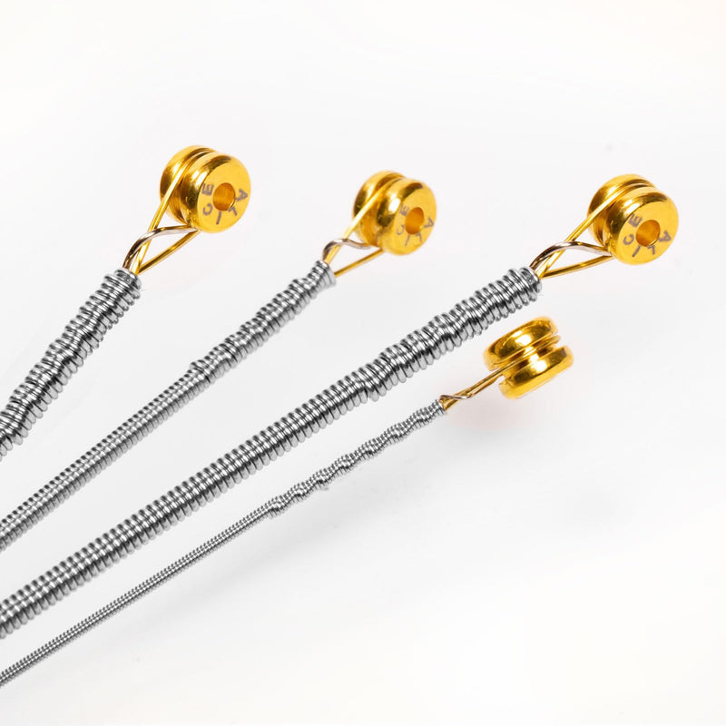 [AUSTRALIA] - Alice Bass Guitar String 4 Strings Set, Hexagonal Core with Nickel Alloy Winding, 045-105 Medium Gauge, Saturated & Warm Sliver&Gold Ball End Professional 45-105(4 Strings) 