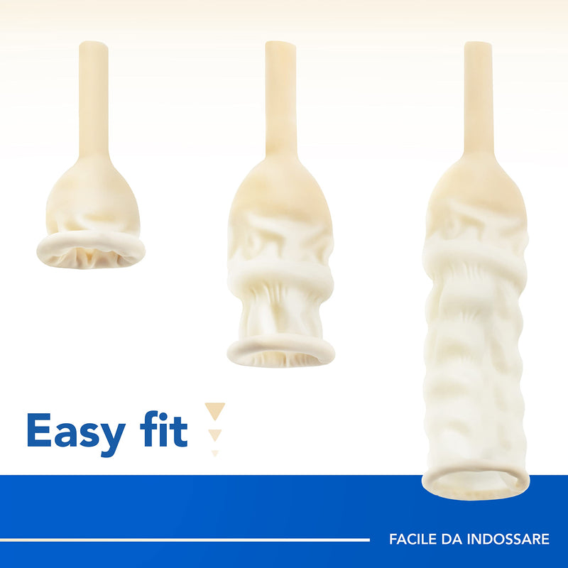 AIESI® HOSPISAFE External Latex Catheter for Men with Adhesive Strips Diameter 25 mm Individually Packed (Pack of 50) durchmesser 25 mm