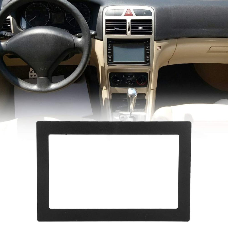 Klanata 7in 2Din Car Fascia Dash Frame, Car Stereo Mount Installation Trim Kit Frame 178 x 102mm Universal Fitment, 1610200024811