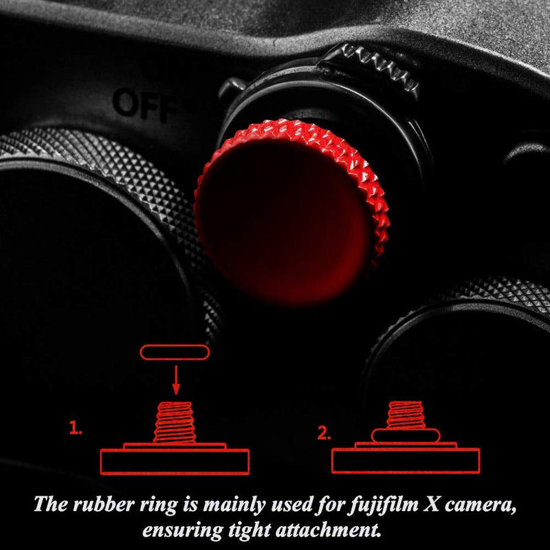 Camera Shutter Button (2 Pack/Red) Upscale and Delicate Soft Shutter Release Button Red